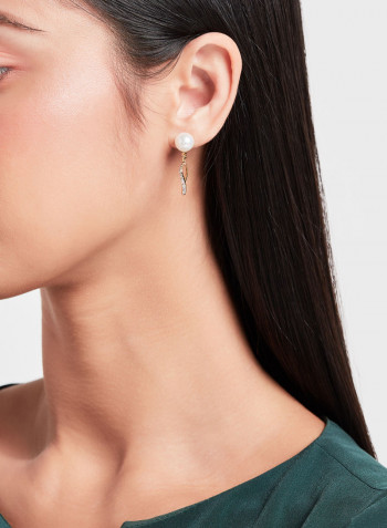 18K Gold Diamond Studded Earrings