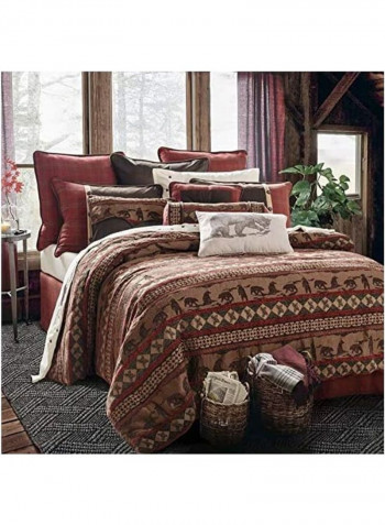 4-Piece Comforter Set Cotton Multicolour Twin