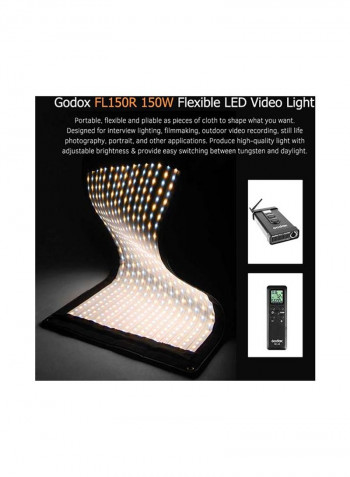 Flexible LED Video Light With Controller 30x120centimeter Black