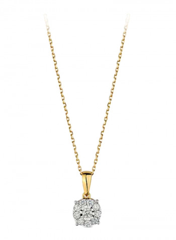 18K Gold Chain Link Pendant Necklace