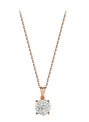 18K Gold Chain Link Pendant Necklace