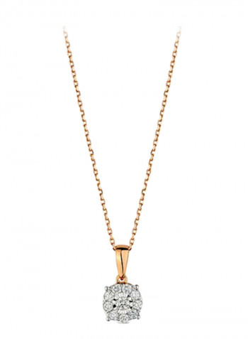 18K Gold Chain Link Pendant Necklace