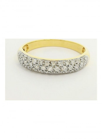 18 Karat Gold With 0.52 Ct Diamond Ring