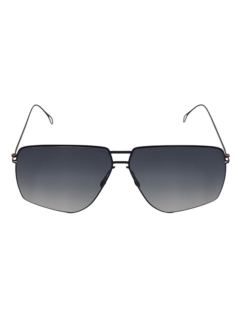 Men's Asymmetrical Sunglasses With Black UV Protection Lenses