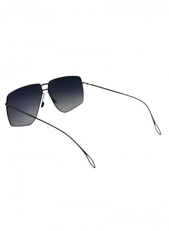 Asymmetrical Sunglasses With Black UV Protection Lenses للرجال