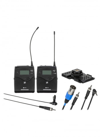 Camera Mount Wireless Omni Lavalier Microphone System EW112P G4-A Black/Blue/Silver