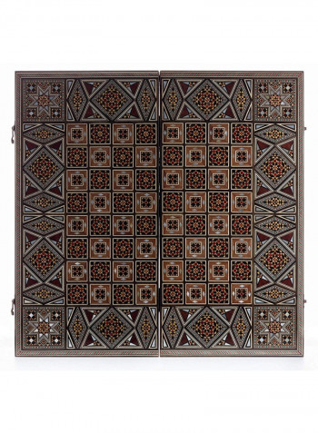 Handmade Backgammon Wood With Mosaic And Mother Of Pearl