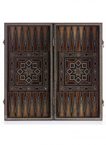 Handmade Backgammon Wood With Mosaic And Mother Of Pearl