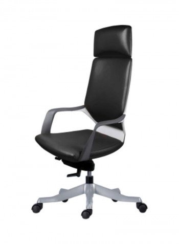 Office Desk Chair White/Silver/Black 63x50x125centimeter