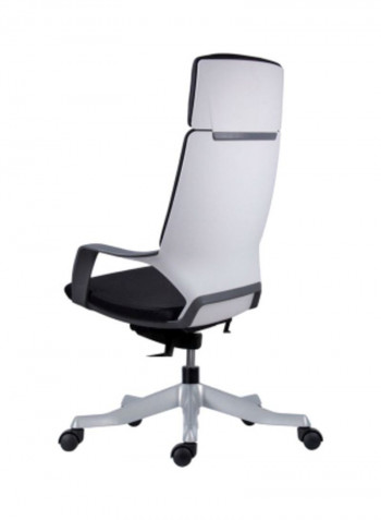 Office Desk Chair White/Silver/Black 63x50x125centimeter