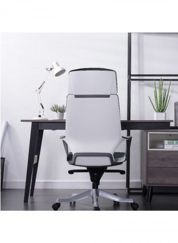 Office Desk Chair White/Silver/Black 63x50x125centimeter