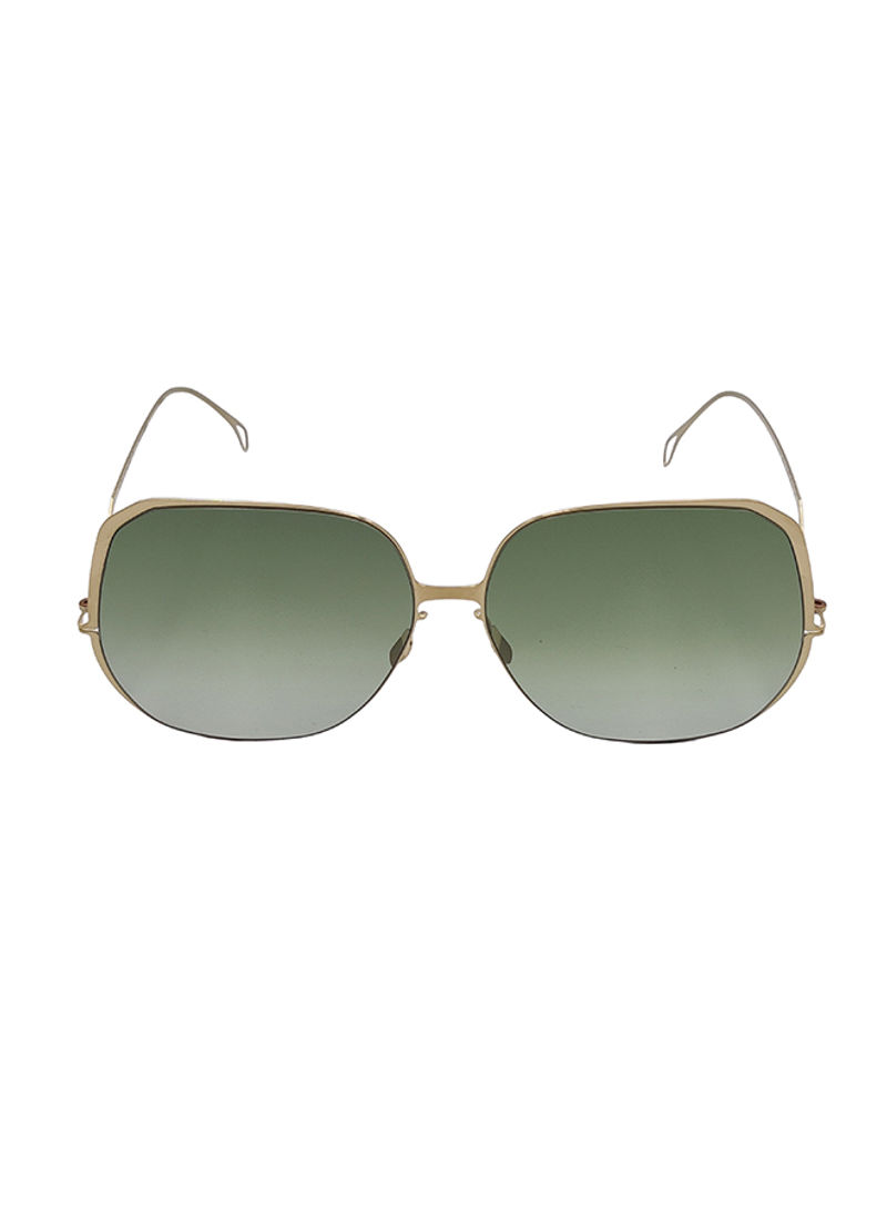Girls' Asymmetrical Sunglasses With Green UV Protection Lenses - Lens Size: 59 mm
