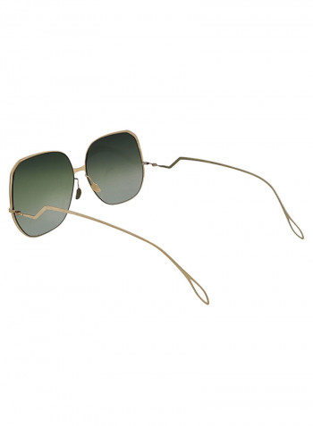 Girls' Asymmetrical Sunglasses With Green UV Protection Lenses - Lens Size: 59 mm