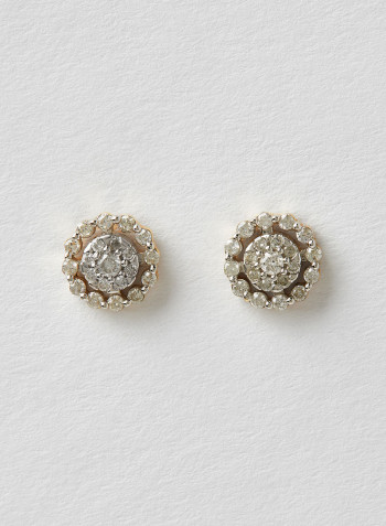 18 Karat Gold Sparkle Earrings