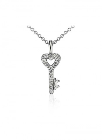 Key Diamond Pendant Necklace