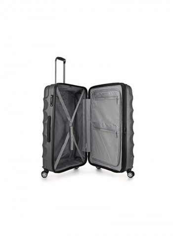 3-Piece Antler Juno Metallic Suitcase Set Black