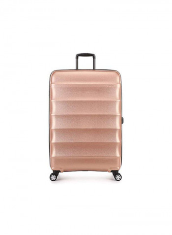 3-Piece Antler Juno Metallic Suitcase Set Rose Gold