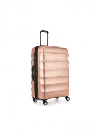 3-Piece Antler Juno Metallic Suitcase Set Rose Gold