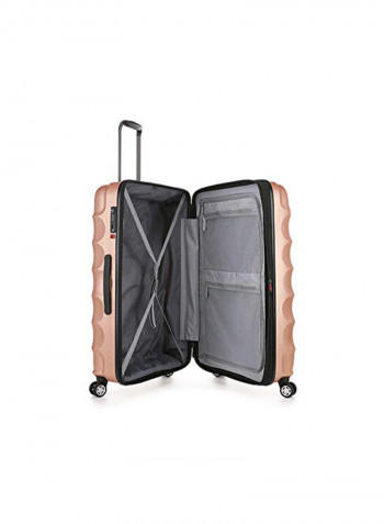 3-Piece Antler Juno Metallic Suitcase Set Rose Gold