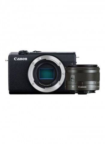 EOS M200 Mirrorless Camera With EF-M 15-45mm f/3.5-6.3 IS STM Lens 24.1MP With Tilting LCD Touchscreen, Built-In Wi-Fi And Bluetooth Black