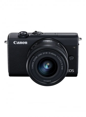 EOS M200 Mirrorless Camera With EF-M 15-45mm f/3.5-6.3 IS STM Lens 24.1MP With Tilting LCD Touchscreen, Built-In Wi-Fi And Bluetooth Black
