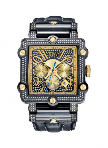 Men's Phantom 1.20 Ctw Diamond Black Ion-Plated Stainless Steel Watch Jb-6215-238-F