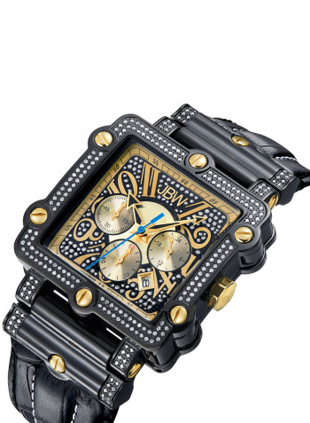 Men's Phantom 1.20 Ctw Diamond Black Ion-Plated Stainless Steel Watch Jb-6215-238-F