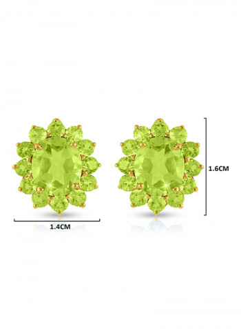 18 Karat Gold Peridot Earrings