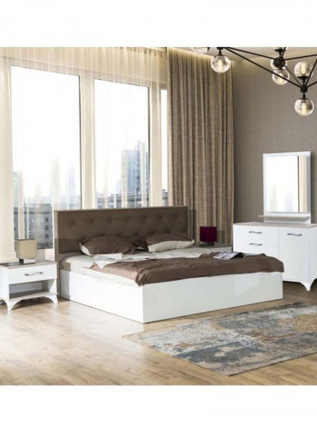 5-Piece Toronto Bedroom Set Brown/White/Beige 465.5x334x283.8cm