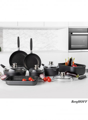 11-Piece Eurocast Non Stick Cookware Set Black