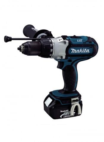 PT Makita Cordless Hammer Drill 13mm 3 Speed 18V 5.0Ah DHP451RTJ Green/Black/Silver 250 x 78 x 257millimeter
