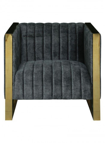 Shaddy Single Seater Sofa Grey/Gold