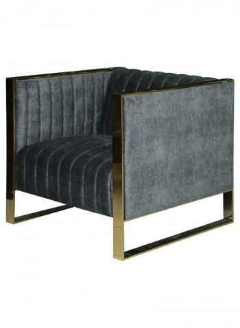 Shaddy Single Seater Sofa Grey/Gold