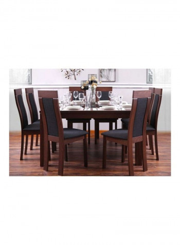 9-Piece Wincat Dining Set Brown/Black