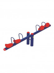 Double Deck 4 Seat Metal See Saw 300x 40x 85centimeter