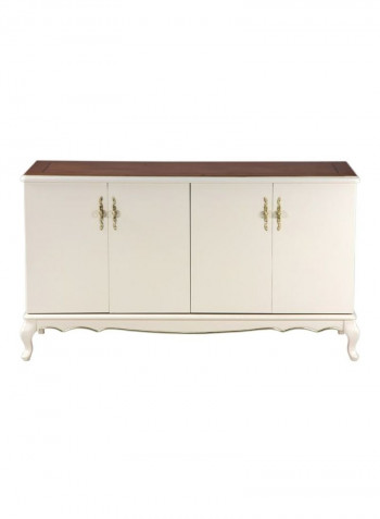 Zareen 4-Door Buffet Beige/Brown 158 x 46 x 90cm