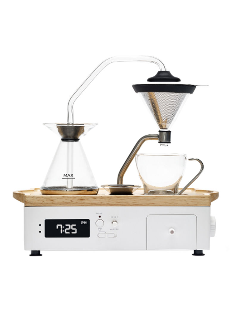 Alarm Clock Coffee Maker 200 ml 500 W 655295731858 Beige/White/Clear