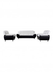 Camarillo 3 + 2 + 1 Seat Sofa Set White/Black 200x80x85cm