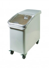 Polypropylene Ingredient Bin White/Clear/Black 12x26x29inch