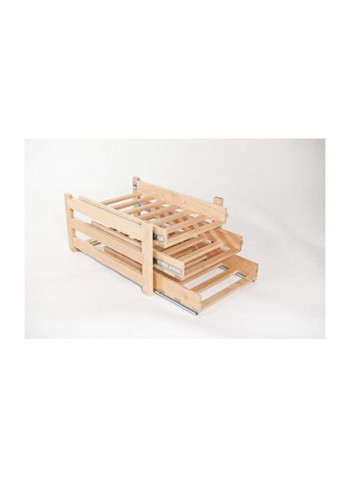 Wooden Sliding Tray Rack Brown 22.25x16.12x11inch