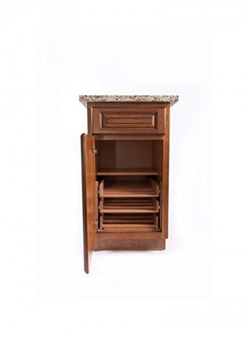 Wooden Sliding Tray Rack Brown 22.25x16.12x11inch