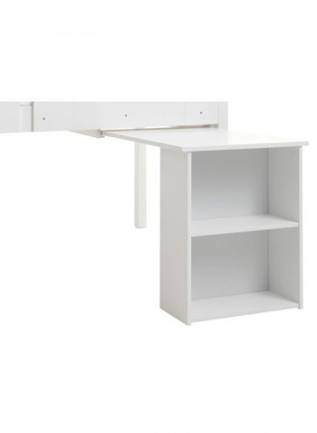 Bakhuse Low Loft Bed White 214x190x130cm