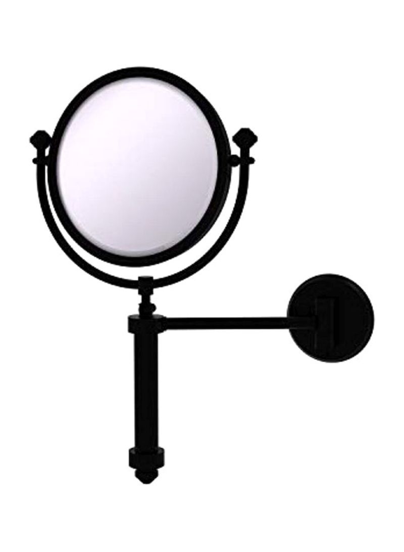 Southbeach Collection Brass Double Face Make-Up Mirror Matte Black/Clear 8inch
