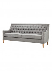 3-Seater Montpellier Sofa Set Light Grey 85x185x80centimeter