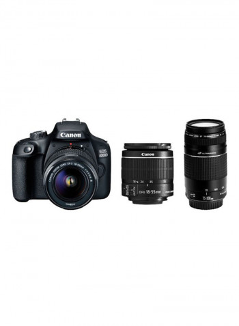 EOS 4000D DSLR With EF-S 18-55mm f/3.5-5.6 III Lens + EF 75-300mm f/4-5.6 III USM Lens 18MP,Built-In Wi-Fi And Bluetooth