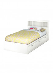Spark Twin Mates Bed Without Mattress White Super King