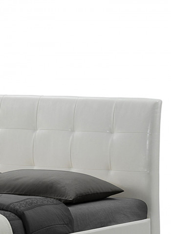 Mildred Contemporary Platform Bed With Mattress White/White Queen