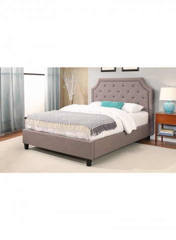 Sierra Nailhead Trim Platform Bed Without Mattress Brown King