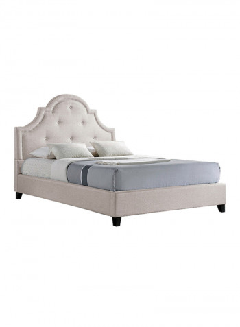 Stiefvater Modern Platform Bed With Mattress Light Beige/White Queen