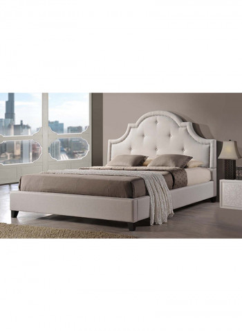 Stiefvater Modern Platform Bed With Mattress Light Beige/White Queen
